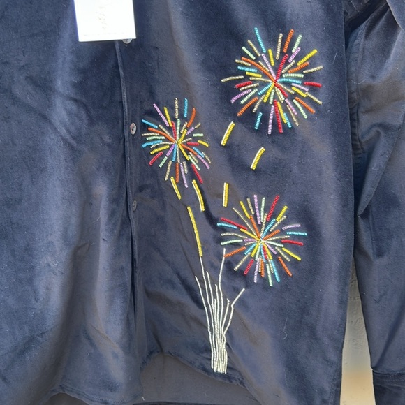 Perte D'Ego Fireworks Embroidered Shirt New With Tags Size Small - Picture 9 of 16